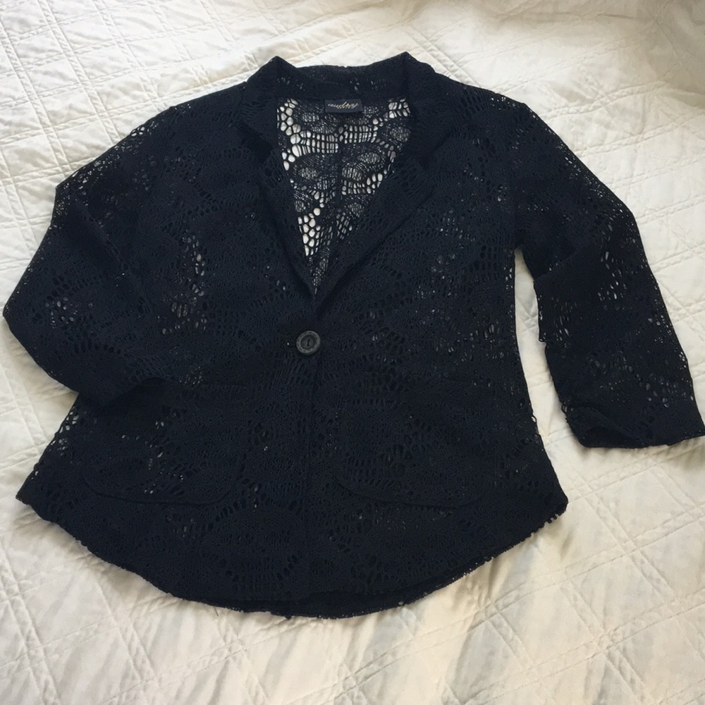 Skulls and lace one button jacket